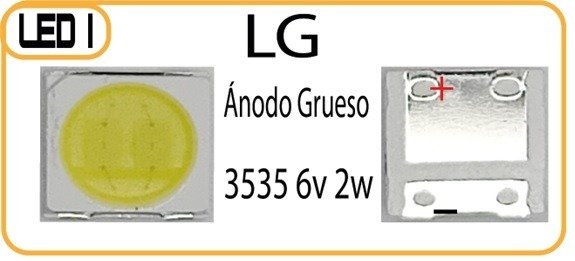 Producto - 3535 6v 2w  Ánodo Grueso  LG (LED 1)