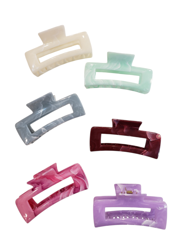 Producto - Broches rectangulares marmolados