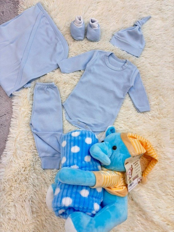 Producto - Ajuar 5 piezas algodón en caja talle unico