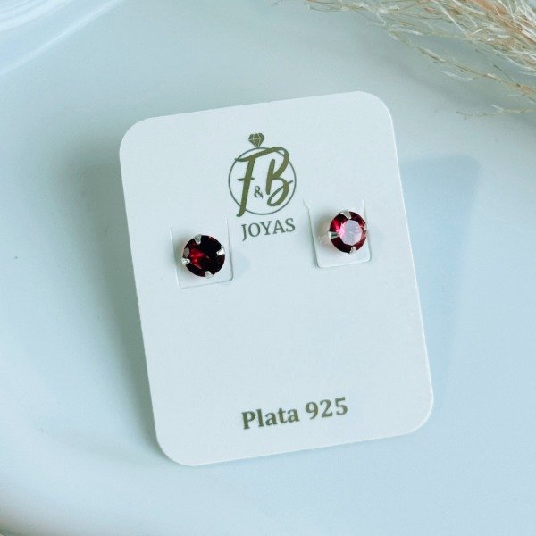 Producto - Aros Pasantes Medium Fucsia Plata 925