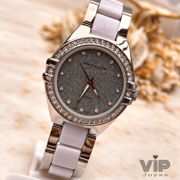 Producto - Reloj Knock Out Strass Plateado Blanco - 0