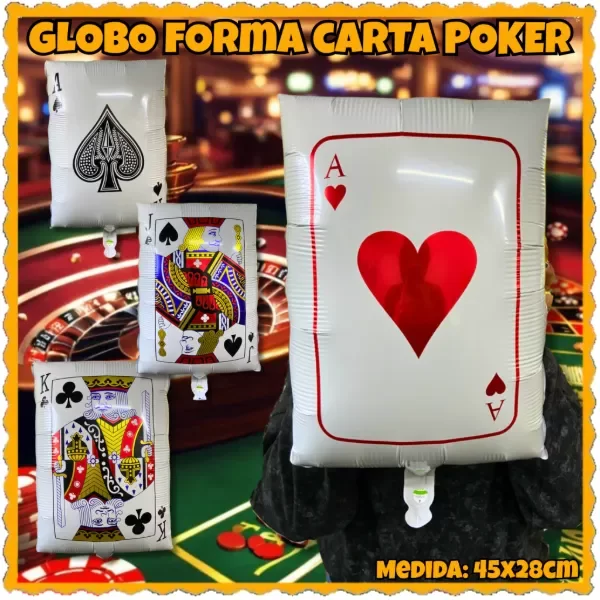 Producto - globos cartas de pocker casino