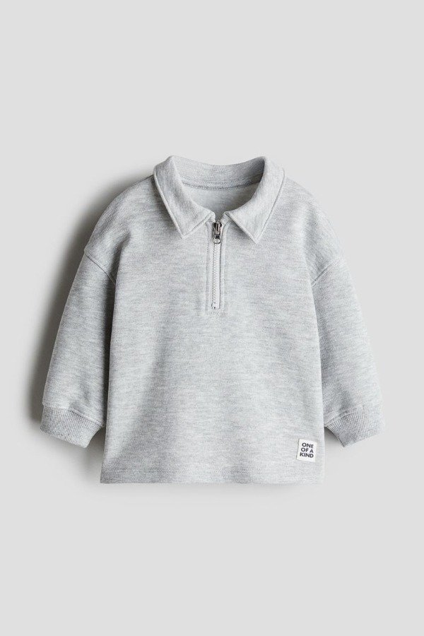 Producto - Buzo HyM gris medio cierre