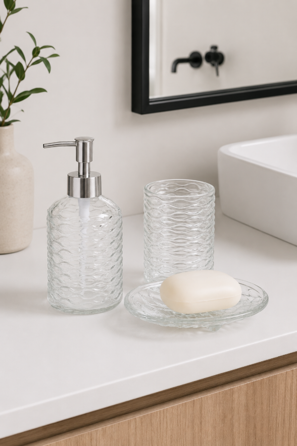 Producto - Set de baño x3 transparente