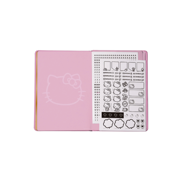 Producto - Cuaderno Notes A5 Tapa Dura Rayado Hello Kitty - 3