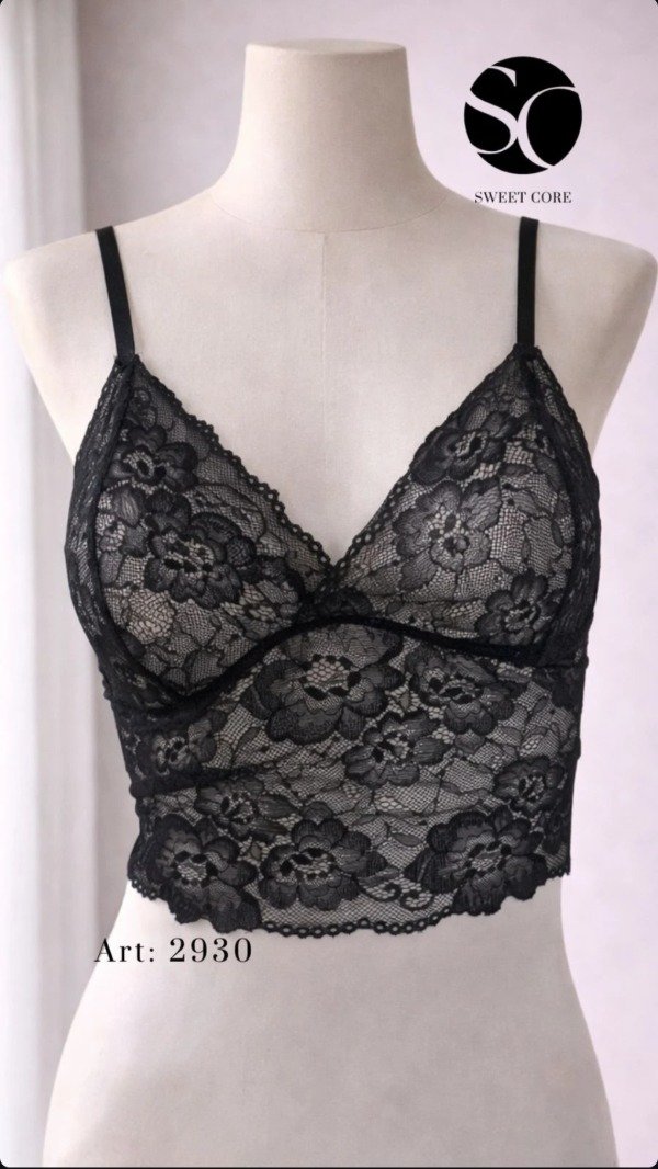 Producto - Bralet top encaje negro T.90-95