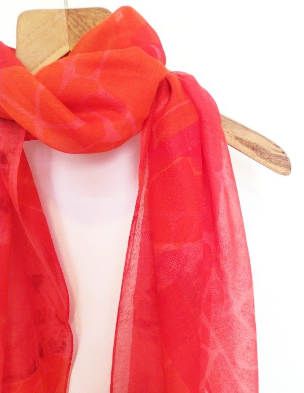 Producto - Pañuelo Mega -tonos cálidos estampa Orgánica-