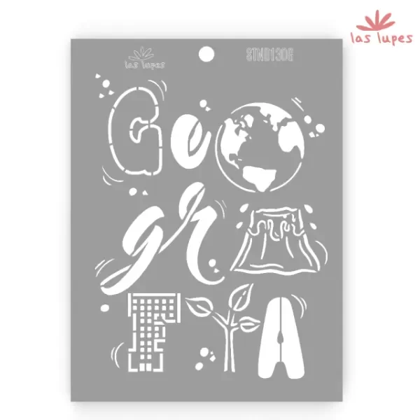 Producto - STENCIL CARATULA GEOGRAFIA