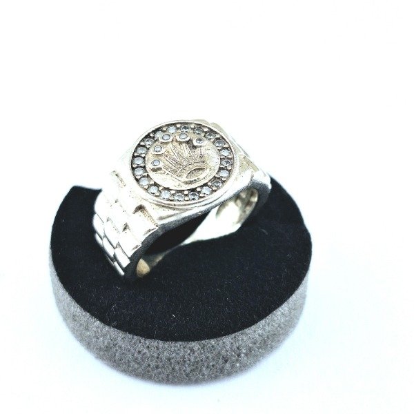 Producto - Anillo Sello Corona Con Cubic