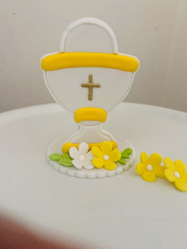 Producto - Cáliz de comunión en pastillaje con base (12 cm de alto)