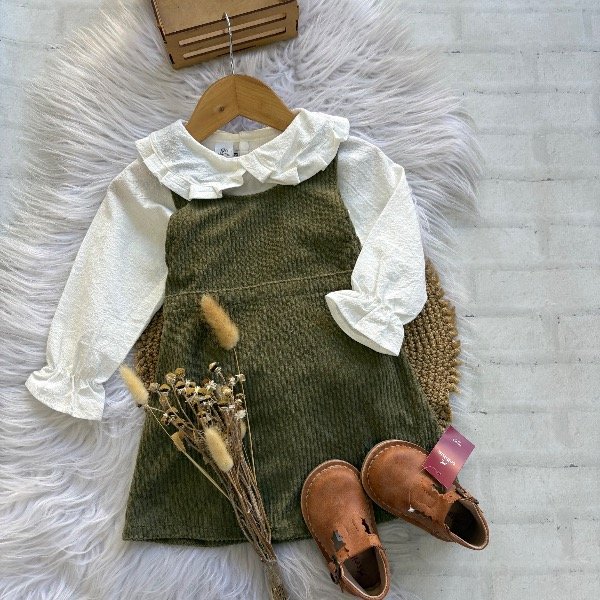 Producto - Jumper en color verde línea bebas hasta 4 años