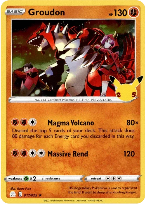 Producto - Groudon - 017/025 - Celebrations - Holo