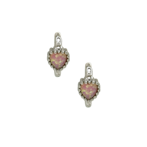 Producto - Aros Huggies Piedra Lunar Plata 925