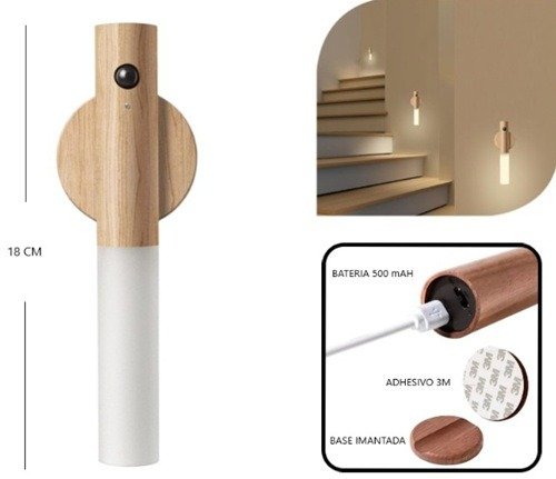 Producto - Lámpara de Pared Led Recargable (con sensor)