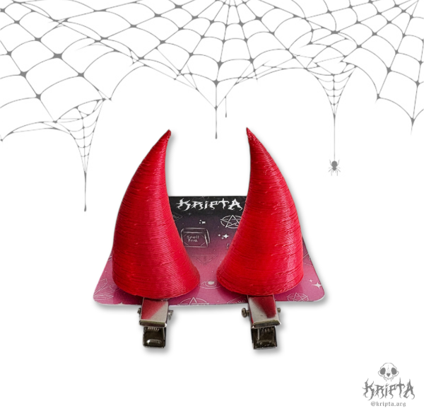 Producto - Cuernos hebilla rojo