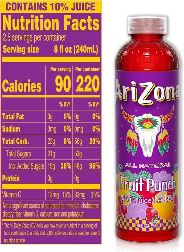 Producto - Jugo ARIZONA sabor fruit punch - 1