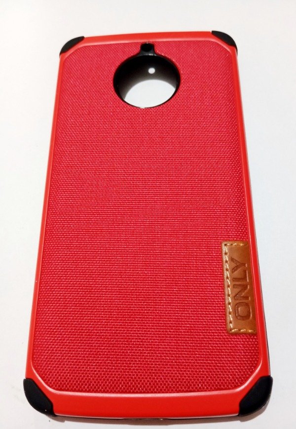 Producto - Funda Roja Textil para Moto E4 Plus