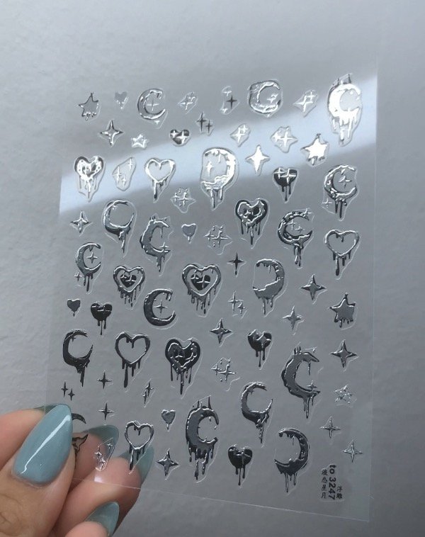 Producto - Plancha stickers noche silver