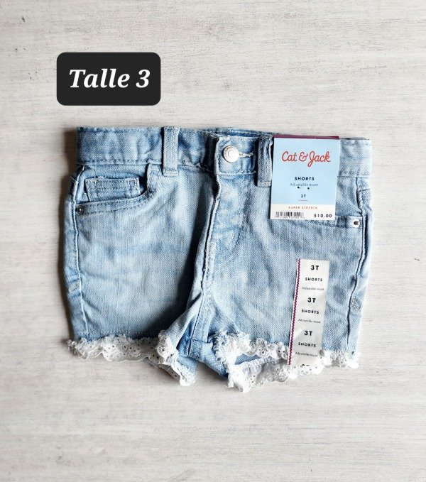 Producto - Short jean  cat y jack talle 3