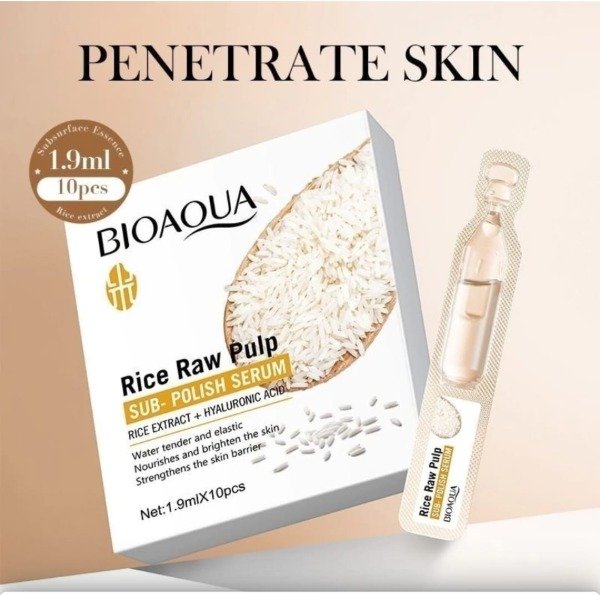 Producto - BIOAQUA Suero facial concentrado con extracto de arroz y hialurónico 10 ampollas