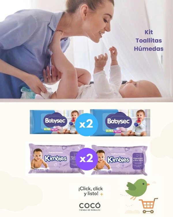Producto - Kit Toallitas Húmedas Babysec UltraFresh + Kimbies
