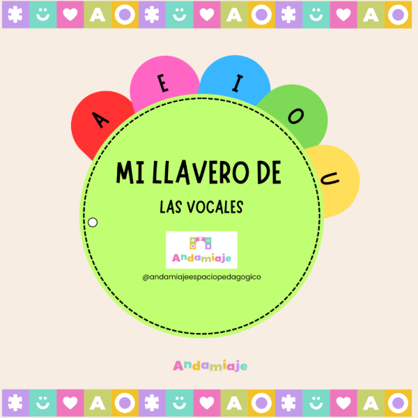 Producto - MI LLAVERO DE LAS VOCALES