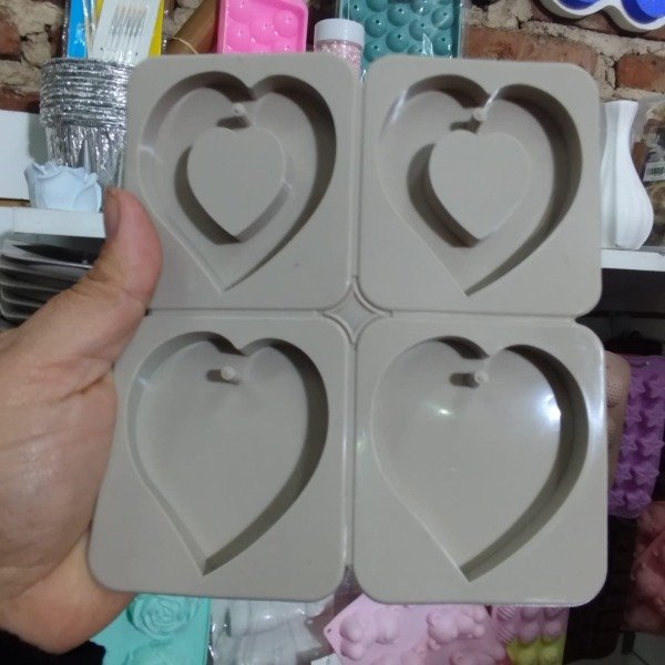 Producto - Molde etiqueta x 4 corazon