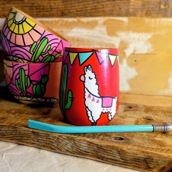 Producto - Mate Carnaval Norteño Rojo