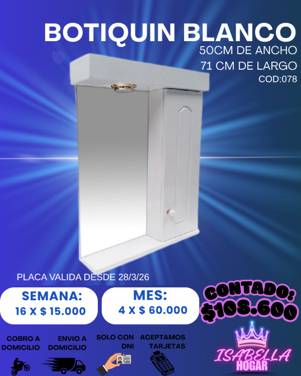 Producto - BOTIQUIN BLANCO
