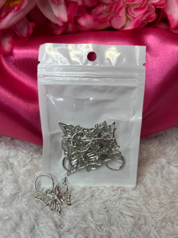 Producto - Cuff para trenzas mariposa plata