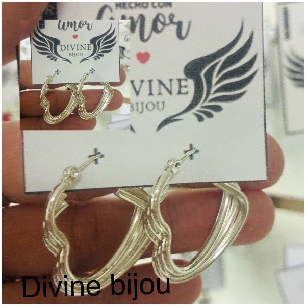 Producto - Aros corazones xl triple acero banco