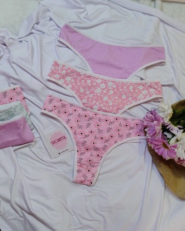 Producto - LESS CLÁSICAS ALGODÓN ESTAMPADAS - LILA, ROSAS