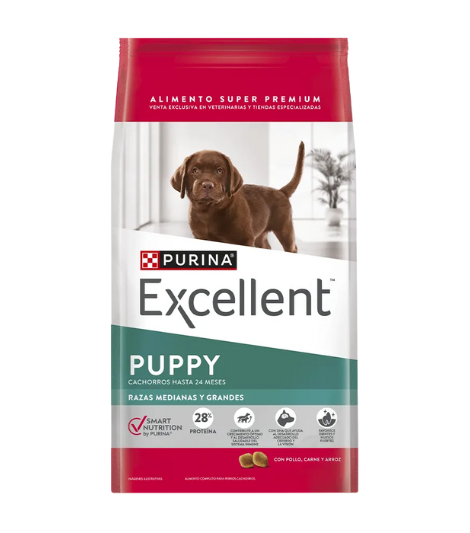 Producto - Purina Excellent Puppy razas medianas y grandes x20 kg