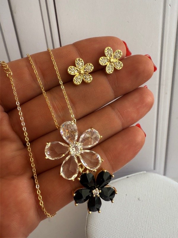 Producto - Set Flower Plata Gold