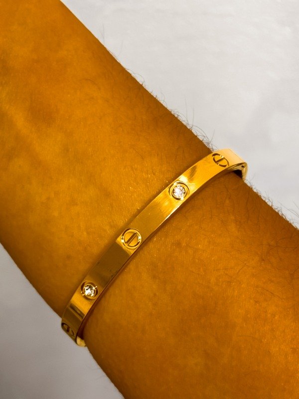 Producto - Esclava circles glam dorada