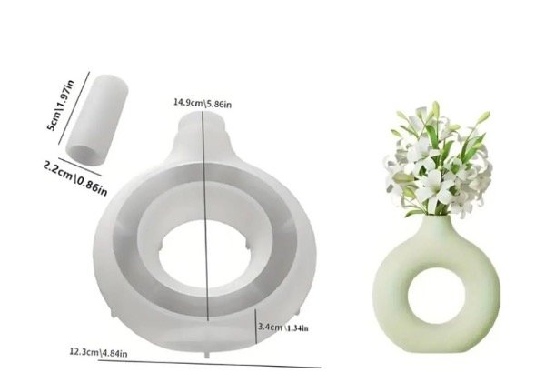 Producto - MOLDE SILICONA FLORERO DONA - 1