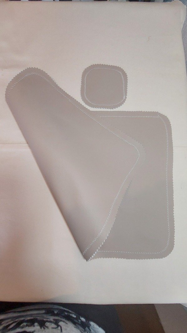 Producto - Individuales bristol x 4 doble Rústico exterior 30x45 + posavasos capuchino - 2
