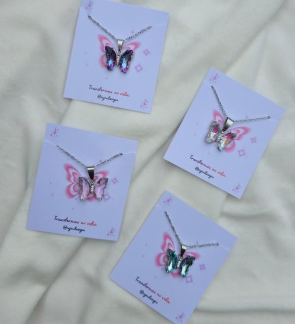 Producto - Collar mariposa cubic (Acero quirúrgico)