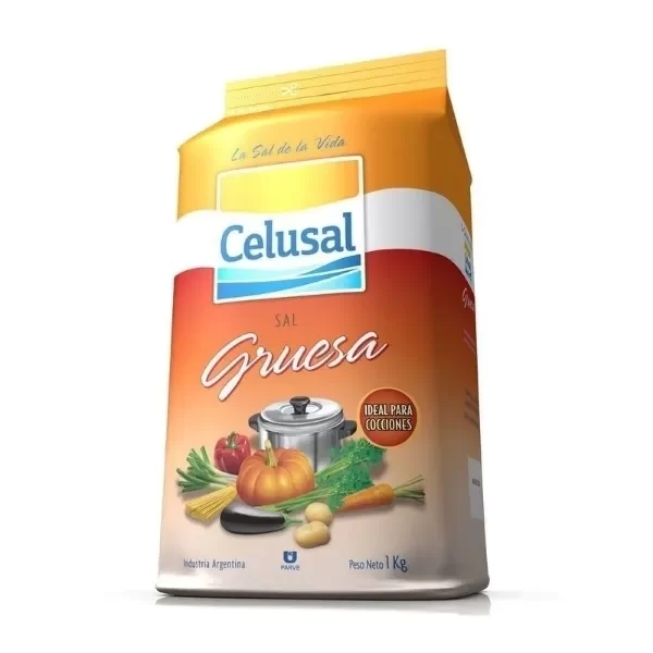 Producto - Sal gruesa Celusal x 1 kg pack x 12u