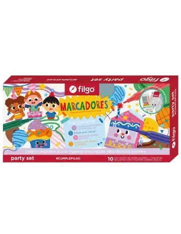 Producto - SET PARTY MARCADORES 31PZS EN CAJA FILGO