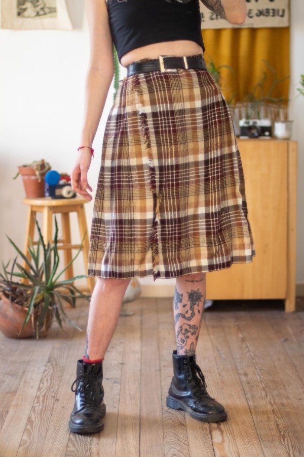Producto - Falda Kilt Marrones Talle: M -