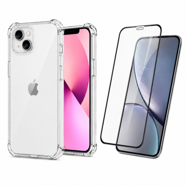 Producto - Combo Funda Transparente + Vidrio Templado 9d Para Iphone