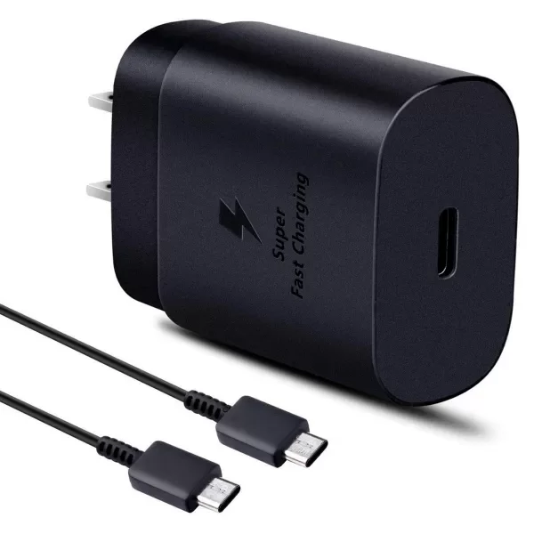 Producto - Cargador Samsung 25W Travel Adapter Con Cable USB-C Negro +AAA