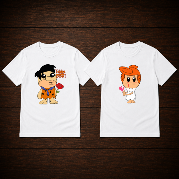Producto - Remera - pedro picapiedra y vilma (diseños dobles) - 1