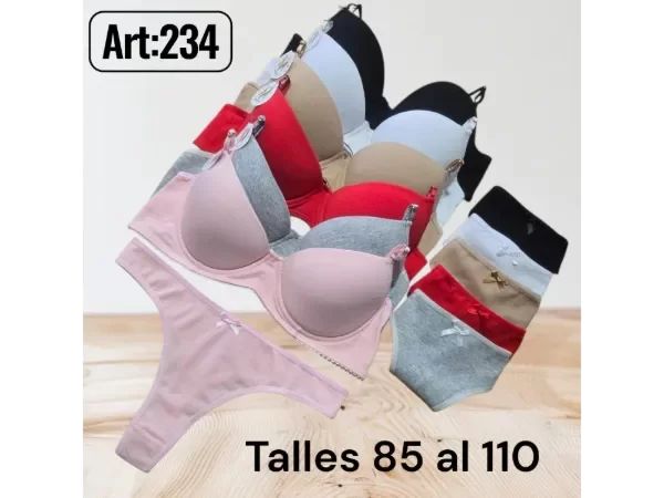 Producto - 234 - Martyna - Conjunto Taza Soft de Algodón Lisos c/Colaless