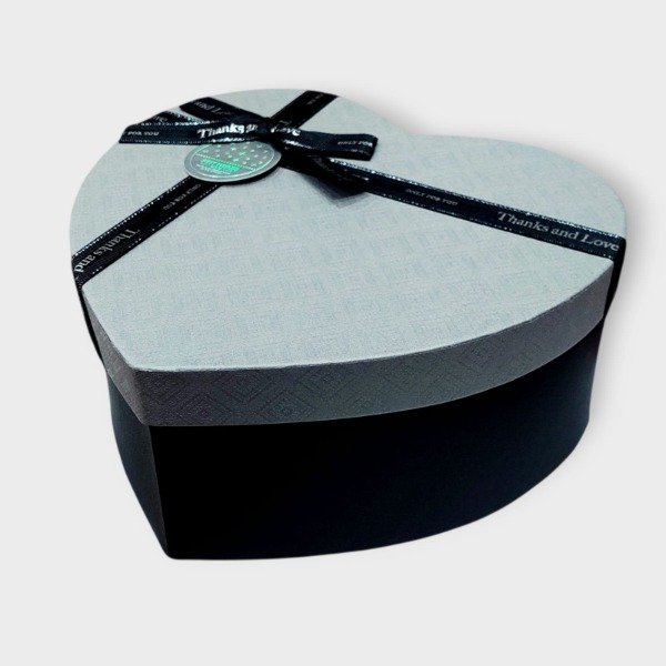 Producto - Caja corazon lazo grande negro
