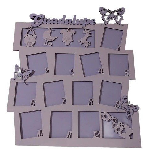 Producto - Portaretratos Cuadro 12 Meses Decorado Fibrofacil - 7