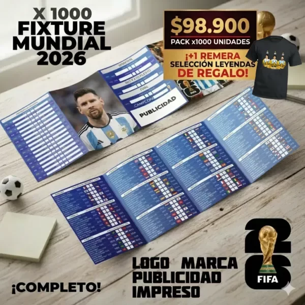 Producto - FIXTURE 2026 X 1000 CON LOGO IMPRESO 30X10 CM