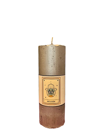 Producto - Velón plateado "Intuición" 7D/7N