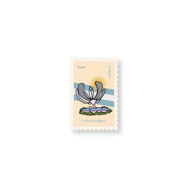 Producto - Sticker ESTAMPILLA Floralis
